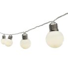 HOME LP 20/WW LED-es villanykörte fényfüzér, 9,5 m / 20 db melegfehér LED, villanykörte búra, állófényű, átlátszó vezeték, adapter, kül- és beltéri kivitel