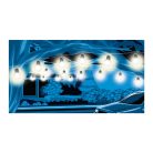 HOME LP 20/WW LED-es villanykörte fényfüzér, 9,5 m / 20 db melegfehér LED, villanykörte búra, állófényű, átlátszó vezeték, adapter, kül- és beltéri kivitel