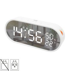 LTC06 HOME LTC06 ébresztőóra, USB töltőkimenet, fehér kijelző, két ébresztési időpont, hőmérséklet 