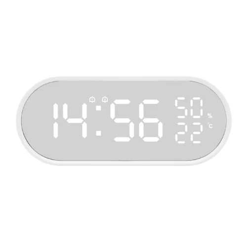 LTC06 HOME LTC06 ébresztőóra, USB töltőkimenet, fehér kijelző, két ébresztési időpont, hőmérséklet 