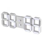 HOME LTC 05 digitális, 3D LED ébresztőóra, 128 mm magas fehér kijelző, kitűnően leolvasható, háromféle fényerősség, idő, dátum és hőmérséklet-kijelzés