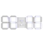 HOME LTC 05 digitális, 3D LED ébresztőóra, 128 mm magas fehér kijelző, kitűnően leolvasható, háromféle fényerősség, idő, dátum és hőmérséklet-kijelzés