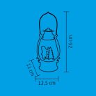 LTN_15 Home LTN 15 lámpás vízkeveréssel, csillámokkal, viharlámpa, LED, kapcsolható, műanyag, belté