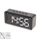 HOME MECHACLOCK ébresztőóra multimédia lejátszóval, 3 W, fehér LED kijelző, FM rádió, BT, microSD, USB-C, ~15 óra üzemidő