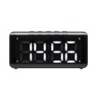 HOME MECHACLOCK ébresztőóra multimédia lejátszóval, 3 W, fehér LED kijelző, FM rádió, BT, microSD, USB-C, ~15 óra üzemidő