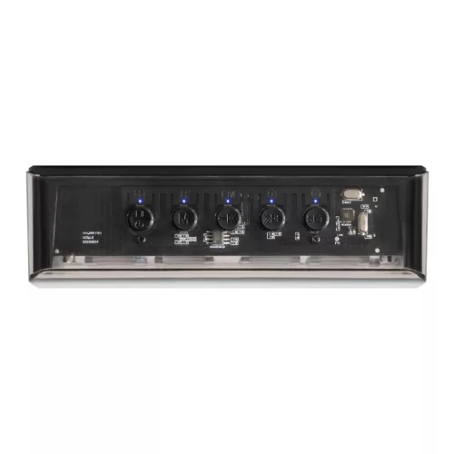 HOME MECHACLOCK ébresztőóra multimédia lejátszóval, 3 W, fehér LED kijelző, FM rádió, BT, microSD, USB-C, ~15 óra üzemidő