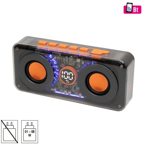 MECHAPOWER SAL MECHAPOWER vezeték nélküli hangszóró és multimédia-lejátszó, 2 x 10 W, RGB LED, BT T