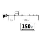 ML1500WW HOME ML1500WW micro LED-es fényfüzér, 150 m, 1500db melegfehér micro LED, 8 program, időzí