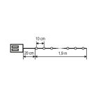 HOME ML26M micro LED fényfüzér, beltéri kivitel, 20 db színes micro LED, 1,9 m füzérhossz, elemes