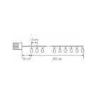MLC20B Home MLC20B LED-es gömb fényfüzér, 20 melegfehér LED, elemes, ~3m hossz, átlátszó vezeték, f