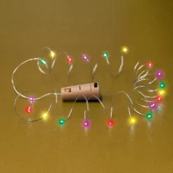 MLD_20_M Home MLD 20/M micro LED-es fényfüzér, 2 m / 20 db színes micro LED, állófényű, átlátszó ve