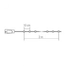 MLD_20_M Home MLD 20/M micro LED-es fényfüzér, 2 m / 20 db színes micro LED, állófényű, átlátszó ve