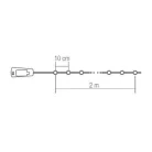 MLD_20_M Home MLD 20/M micro LED-es fényfüzér, 2 m / 20 db színes micro LED, állófényű, átlátszó ve