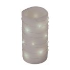 HOME MLF 26/WH micro LED-es fényfüzér, 2 m / 20 db hidegfehér micro LED, állófényű, átlátszó vezeték, időzíthető, gombelemes, lapos elemtartó, beltéri kivitel
