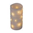 HOME MLF 26/WW micro LED-es fényfüzér, 2 m / 20 db melegfehér micro LED, állófényű, átlátszó vezeték, időzíthető, gombelemes, lapos elemtartó, beltéri kivitel