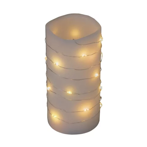 MLF_26_WW Home MLF 26/WW micro LED-es fényfüzér, 2 m / 20 db melegfehér micro LED, állófényű, átlát
