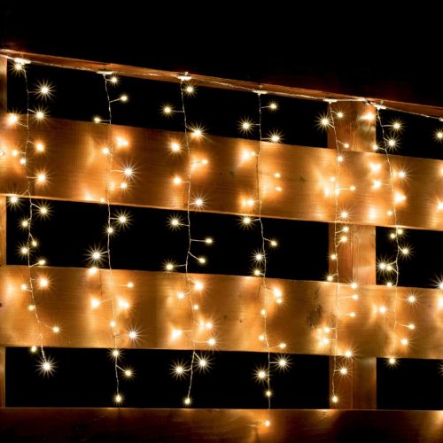 MLF_300_WW Home MLF 300/WW micro LED-es cluster fényfüggöny, 3x0,5 m / 300 db melegfehér micro LED,