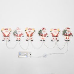 MLS6 Home MLS6 LED-es mikulás fényfüzér, szilikon, 6db melegfehér LED, elemes tápellátás, beltéri k