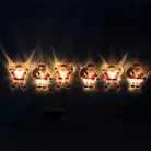 MLS6 Home MLS6 LED-es mikulás fényfüzér, szilikon, 6db melegfehér LED, elemes tápellátás, beltéri k