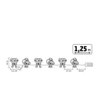 MLS6 Home MLS6 LED-es mikulás fényfüzér, szilikon, 6db melegfehér LED, elemes tápellátás, beltéri k