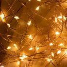 HOME ML 120/WW micro LED-es fényfüzérköteg, 120 db melegfehér micro LED, 6 ágú, vékony, ezüstszínű vezeték, hálózati adapter, kül- és beltéri kivitel