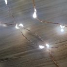 HOME ML 160/WH micro LED-es fényfüzér, 15,9 m / 160 db hidegfehér micro LED, állófényű, vékony vezeték, hálózati adapter, kül- és beltéri kivitel