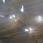 HOME ML 80/WH micro LED-es fényfüzér, 7,9 m / 80 db hidegfehér micro LED, állófényű, vékony vezeték, hálózati adapter, kül- és beltéri kivitel