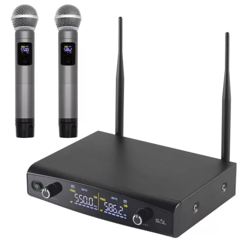 MVN_600 SAL MVN 600 vezeték nélküli mikrofonszett, digitális zajszűrés, 2x30 csatorna, ~80 m hatótá