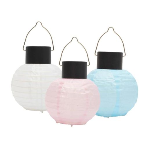 MX205 Home MX205 napelemes lampion, 3db-os szett, 1 db melegfehér LED, nylon, 30 g, gombakkumulátor