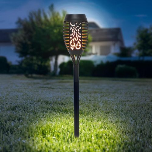 MX301 Home MX301 napelemes kerti fáklya, 12 db sárga SMD LED, fáklyaláng effektus, műanyag, 110 g, 