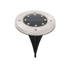 MX626WW Home MX626WW napelemes kerti lámpa, 2 db-os szett, 8 db melegfehér LED, akkumulátor, acél é