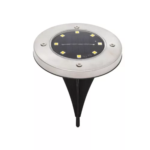 MX626WW Home MX626WW napelemes kerti lámpa, 2 db-os szett, 8 db melegfehér LED, akkumulátor, acél é