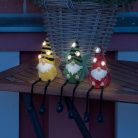 MX647 Home MX647 napelemes kerti lámpa, törpék lógó lábbal, 3 db melegfehér LED, műgyanta, akkumulá
