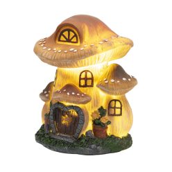 MX648 Home MX648 napelemes kerti lámpa, gombaház, 1 db melegfehér LED, 450 g, műgyanta, 300 mAh akk