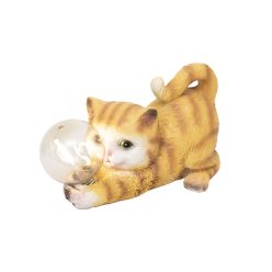 MX649M Home MX649M napelemes kerti lámpa, macska villanykörtével, 1 db melegfehér filament LED, 300