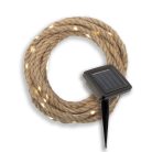 HOME MXROPE napelemes fényfüzér kötélen, 52 db melegfehér LED, 2 üzemmód, 5 méter hosszú, cserélhető akkumulátor