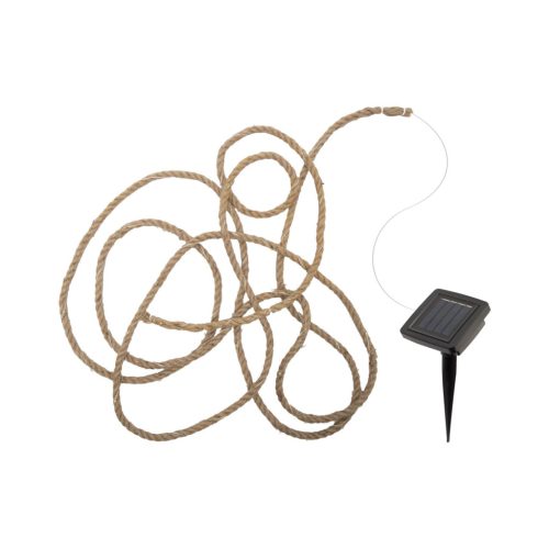 MXROPE HOME MXROPE napelemes fényfüzér kötélen, 52 db melegfehér LED, 2 üzemmód, 5 méter hosszú, cs