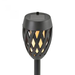   HOME MX 200 napelemes kerti fáklya, 12 LED, automatikus, napelem és töltő, időjárásálló
