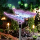 HOME MX 618P napelemes kerti dekoráció, 1 db LED, automatikus, 8 óra üzemidő, pillangó