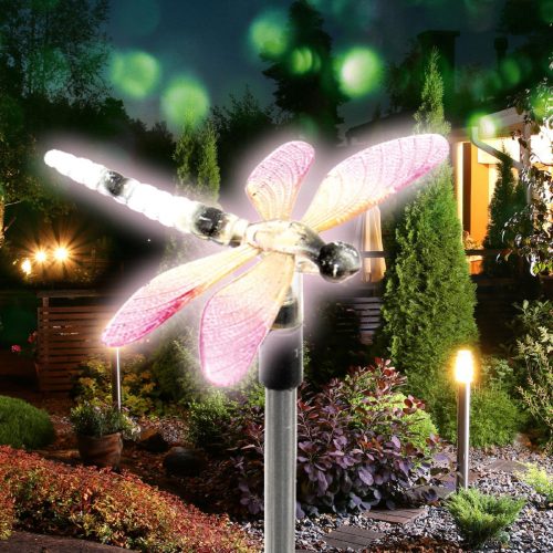 MX_618S Home MX 618S napelemes kerti dekoráció, 1 db LED, automatikus, 8 óra üzemidő, szitakötő