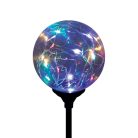 MX_623 Home MX 623 napelemes kerti lámpa, 20 microLED, üveg, időjárásálló, automatikus, színes