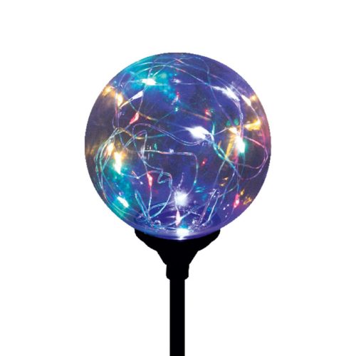 MX_623 Home MX 623 napelemes kerti lámpa, 20 microLED, üveg, időjárásálló, automatikus, színes