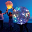 MX_623 Home MX 623 napelemes kerti lámpa, 20 microLED, üveg, időjárásálló, automatikus, színes