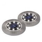 HOME MX 626/2 napelemes kerti lámpa szett, 2 db, fém és műanyag, 8 db SMD LED, automatikus, időjárásálló