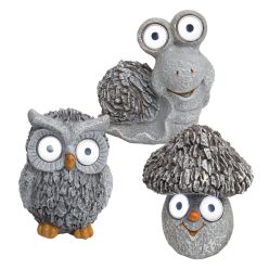 MX_639 Home MX 639 napelemes kerti lámpa, gomba / bagoly / csiga, 2 db fehér LED, automatikus, akku