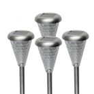 HOME MX 811/4 napelemes kerti lámpa szett, 4 db, 1 db LED, fém, üveg és műanyag, automatikus