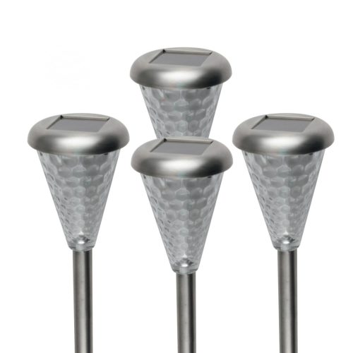 HOME MX 811/4 napelemes kerti lámpa szett, 4 db, 1 db LED, fém, üveg és műanyag, automatikus