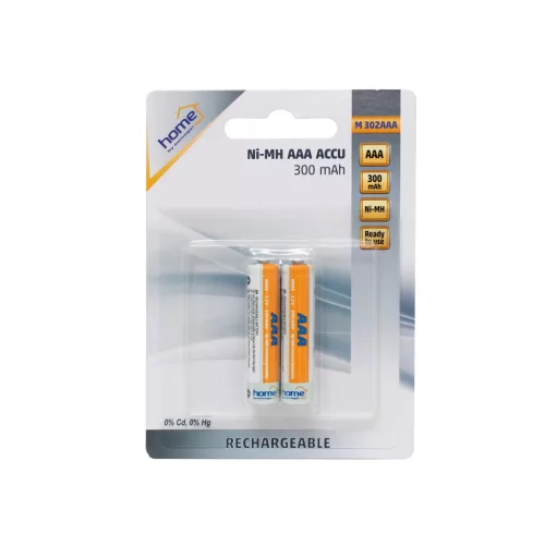 M_302AAA HOME M 302AAA tölthető akkumulátor, NiMH, AAA, 300 mAh, 2 db