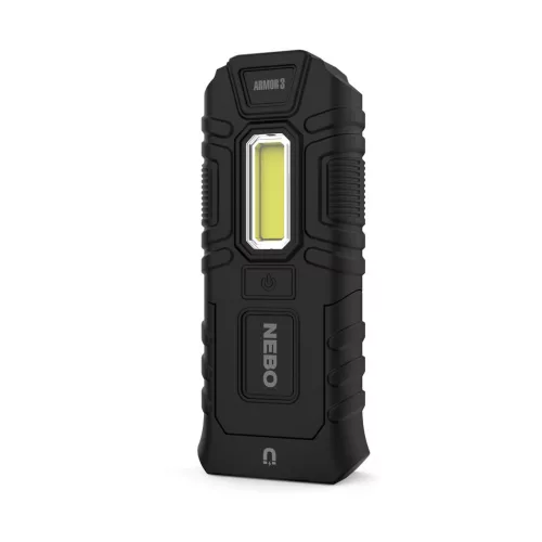 NE6526 NEBO ARMOR 3 szerelő- és zseblámpa, NE6526, 360 lm - 40 lm, IPX7, Direct-to-Red funkció, acé