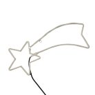 HOME NEON 1 hullócsillag figura, LED-es neon fény, két oldalú, fém váz, IP44, kültéri, beltéri, jégkék